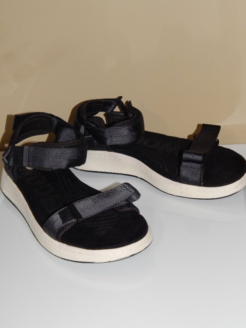 WODEN Line Black Adjustable Strap Sport Scandinavian Sandals Size EU 41 US 9